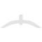 Ekena Millwork Archdale Architectural Grade PVC Gable Bracket, 48"W x 16"H x 2"D x 4"F, 8/12 Pitch GBP048X16X0204ARC00 - alternate 3